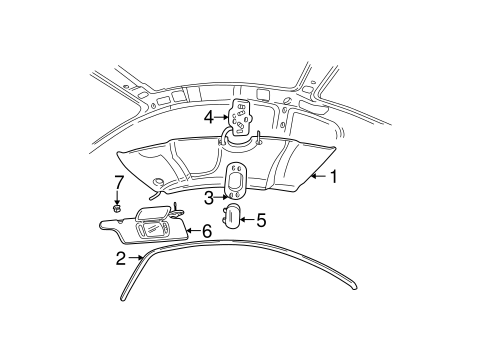 Body/Interior Trim - Roof for 2002 Ford Mustang #1