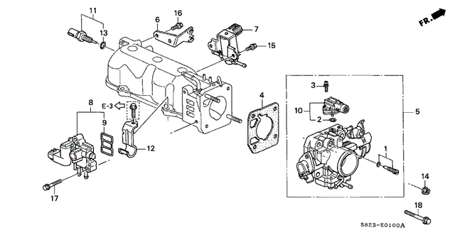 ENGINE/THROTTLE BODY for 2002 Honda ACCORD COUPE #1