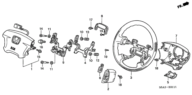 Chassis/Steering Wheel (SRS) (2) for 2003 Honda CIVIC SEDAN #1