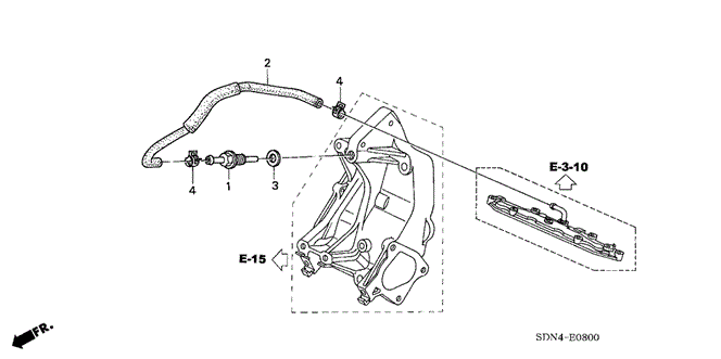 ENGINE/BREATHER TUBE (L4) for 2006 Honda ACCORD COUPE #1