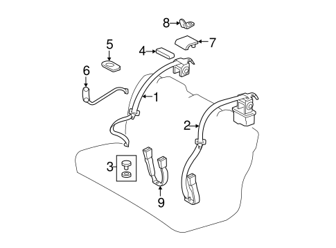 ELECTRICAL/REAR SEAT BELTS for 2009 Toyota Camry #1