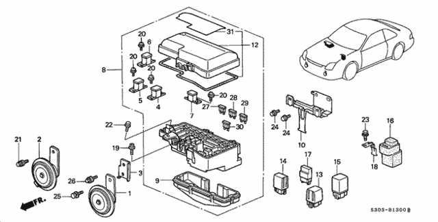 Control Unit - Engine Room for 2001 Honda Prelude #0