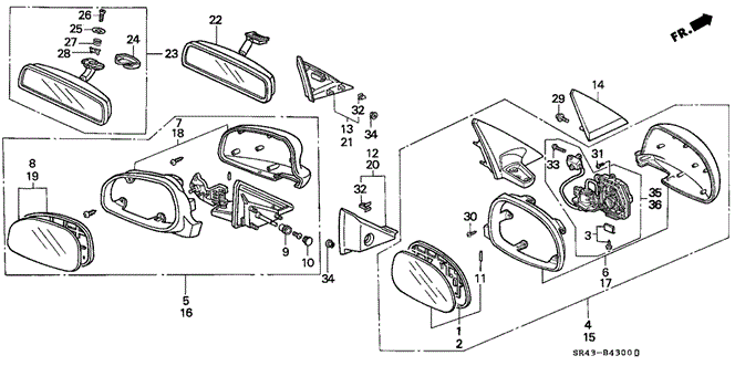 INTERIOR / BUMPER/MIRROR for 1993 Honda CIVIC SEDAN #1