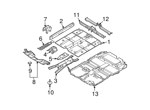 Floor & Rails for 2004 Nissan Murano #0