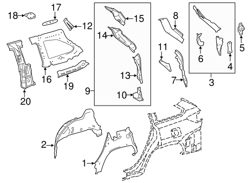 BODY/INNER STRUCTURE for 2014 Toyota Highlander #1