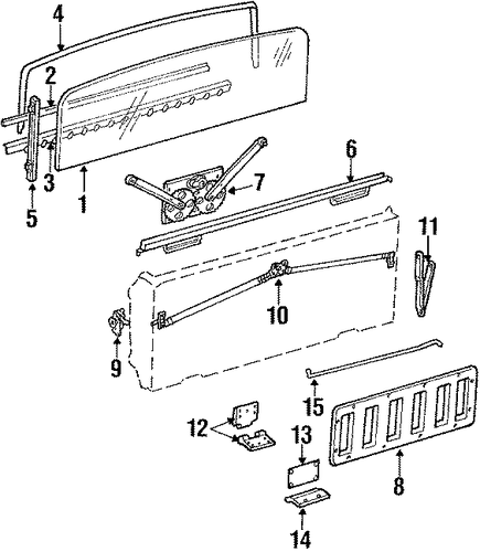 Grand Wagoneer GLASS - TAIL GATE