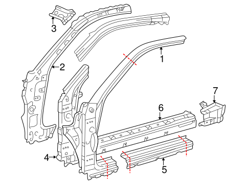 BODY/HINGE PILLAR for 2004 Toyota Celica #1