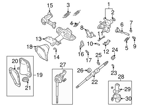 STEERING/STEERING COLUMN ASSEMBLY for 2000 Toyota 4Runner #1
