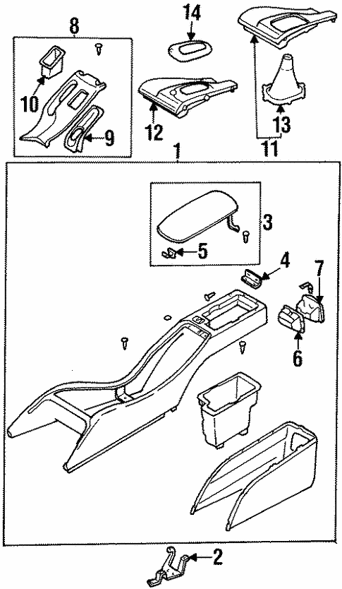 Center Console for 1995 Subaru Legacy #0