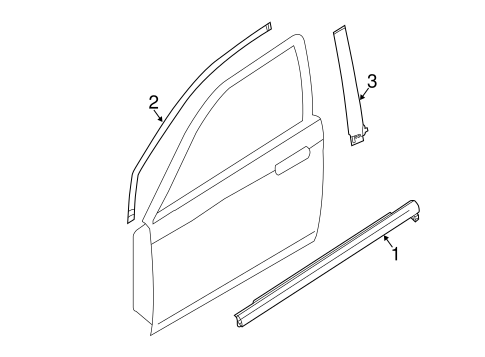 Exterior Trim - Front Door for 2013 Mazda 5 #0