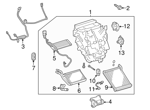 HVAC/SWITCHES & SENSORS for 2012 Toyota Prius C #2