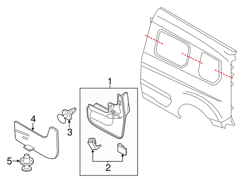 Transit Connect EXTERIOR TRIM - SIDE PANEL 3