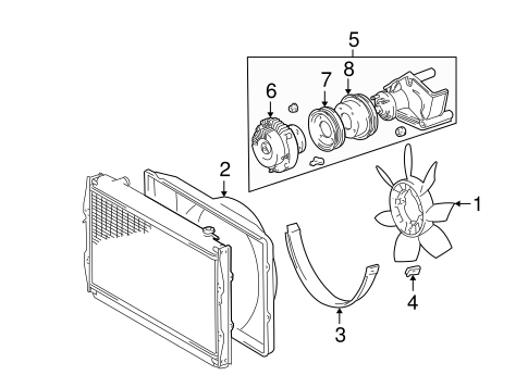 COOLING SYSTEM/COOLING FAN for 1996 Toyota 4Runner #1