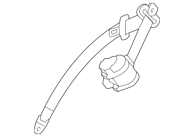 986-803-033-02 Деталь BELT & RETRACTOR, LEFT
