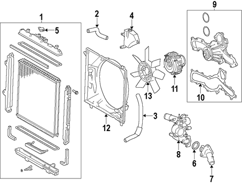 COOLING SYSTEM/RADIATOR & COMPONENTS for 2010 Toyota 4Runner #2