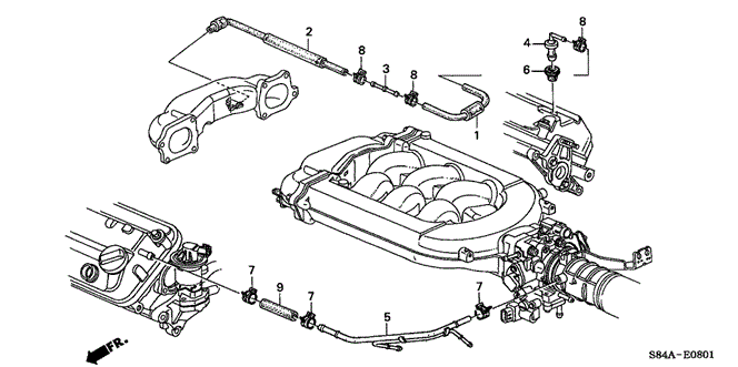 Engine/Breather Tube (V6) for 2002 Honda ACCORD SEDAN #1