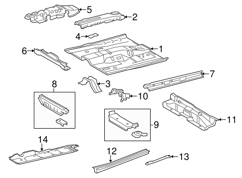 BODY/FLOOR & RAILS for 2012 Toyota Camry #1