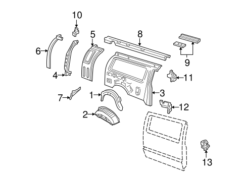 Body/Inner Structure & Rails for 2009 Ford E-350 Super Duty #1
