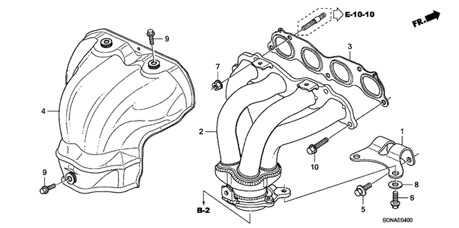 Engine/Exhaust Manifold (L4) for 2007 Honda ACCORD COUPE #1