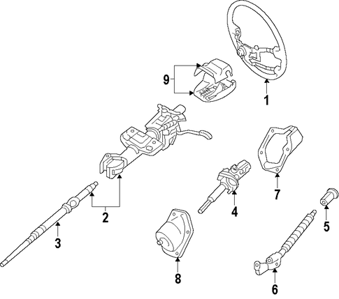 STEERING/STEERING COLUMN for 2009 Toyota FJ Cruiser #1