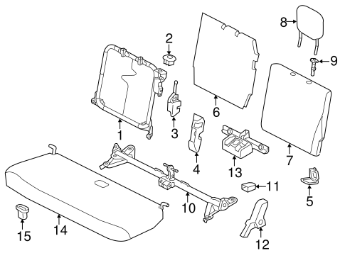 BODY/REAR SEAT COMPONENTS for 2012 Scion iQ #1