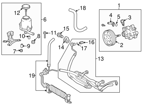 STEERING/POWER STEERING PUMP & COOLER LINES for 2014 Toyota Land Cruiser #1
