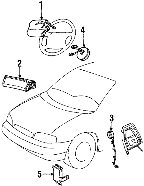 Windstar AIR BAG COMPONENTS
