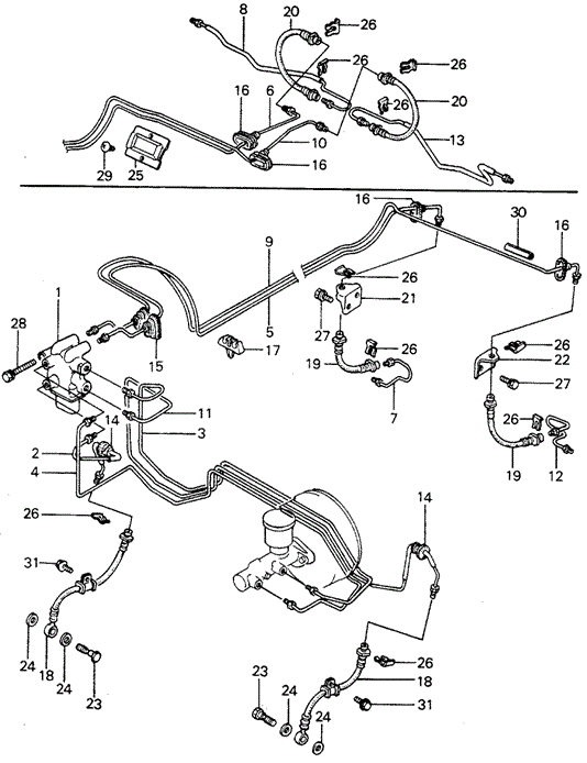 CHASSIS/BRAKE LINE for 1982 Honda CIVIC 5-DOOR #1
