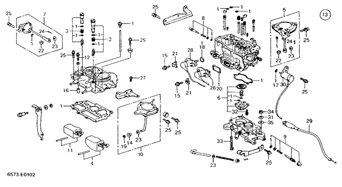 Engine/Carburetor ('77) for 1977 Honda CIVIC HATCHBACK #1