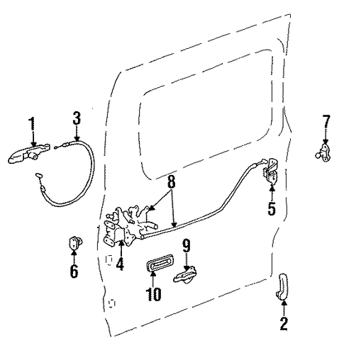 BODY/DOOR for 1996 Toyota Previa #2