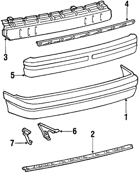 Bumper Assembly - Rear for 1990 Toyota Tercel #0