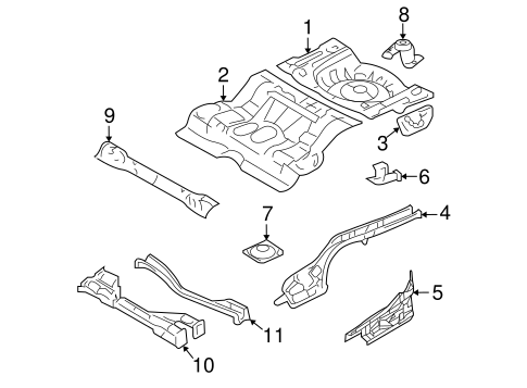 Milan REAR FLOOR & RAILS 2