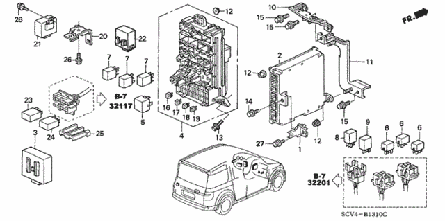 Control Unit (Cabin) for 2006 Honda Element #0