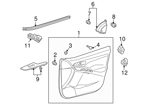 Vibe INTERIOR TRIM - FRONT DOOR