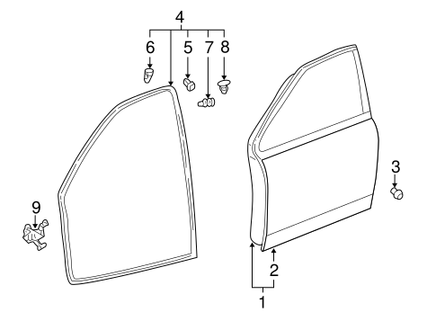 BODY/DOOR & COMPONENTS for 2006 Scion xA #2