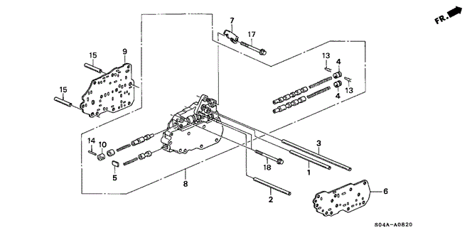 TRANSMISSION - AUTOMATIC/AT SECONDARY BODY for 1999 Honda CIVIC SEDAN #1