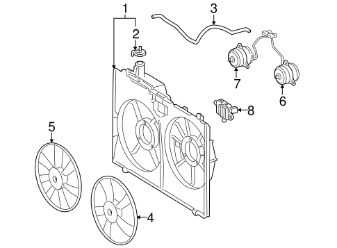COOLING SYSTEM/COOLING FAN for 2009 Toyota Sienna #1