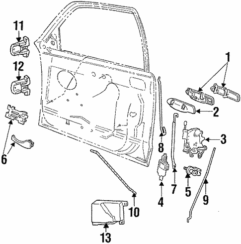 Body/Front Door for 2000 Ford Crown Victoria #2