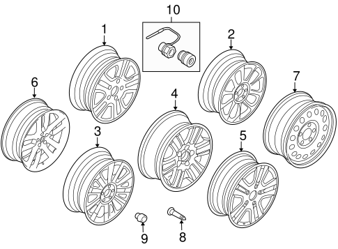 Front Suspension/Wheels for 2007 Ford Edge #1
