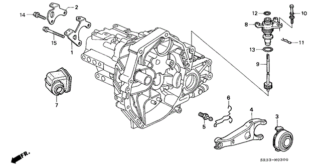 TRANSMISSION - MANUAL/MT CLUTCH RELEASE for 1992 Honda CIVIC HATCHBACK #1