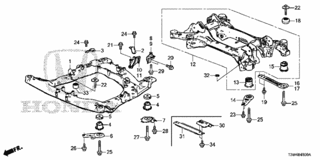 Front Sub Frame - Rear Beam for 2015 Honda Accord #0