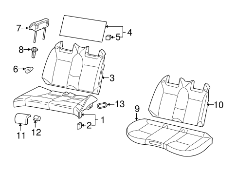 9-3 REAR SEAT COMPONENTS 2