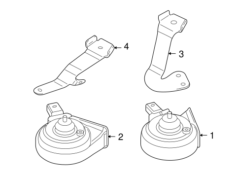 Horn for 2014 Volkswagen Jetta #1