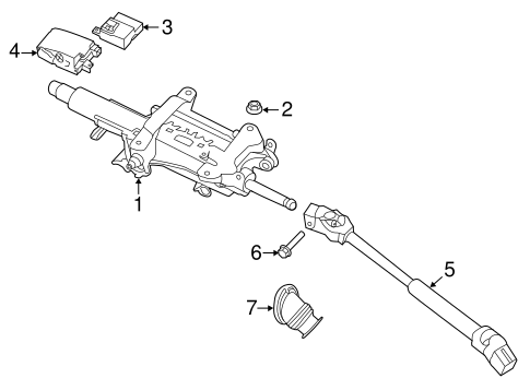 Steering Column Assembly for 2016 Porsche Boxster #0