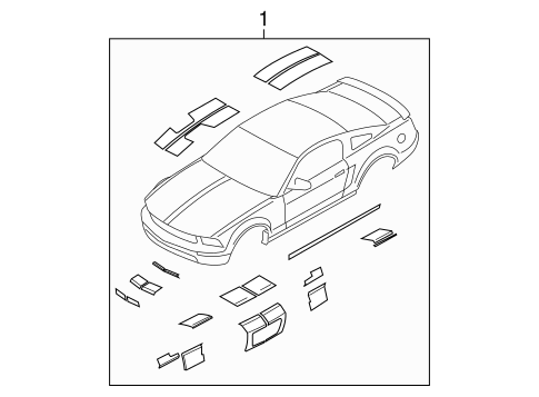 Body/Stripe Tape for 2007 Ford Mustang #2