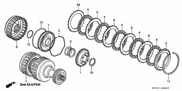 AT Clutch (Second) for 2006 Honda Element #0