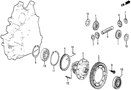 TRANSMISSION - AUTOMATIC/4AT DIFFERENTIAL GEAR for 1986 Honda CIVIC 5-DOOR #1