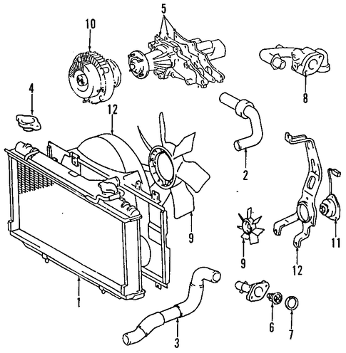 COOLING SYSTEM/RADIATOR & COMPONENTS for 1997 Toyota Supra #2