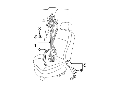 Front Seat Belts for 2003 Volkswagen Passat #0