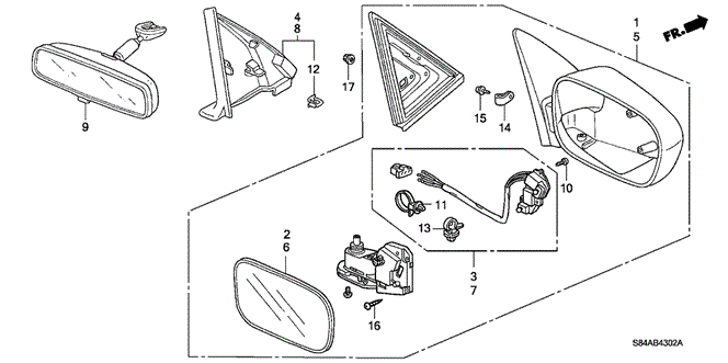 INTERIOR / BUMPER/MIRROR (REMOTE CONTROL) for 2002 Honda ACCORD SEDAN #1